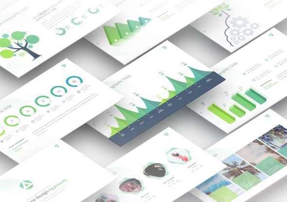 10套颜色多用途商业化高端PPT演示模板下载