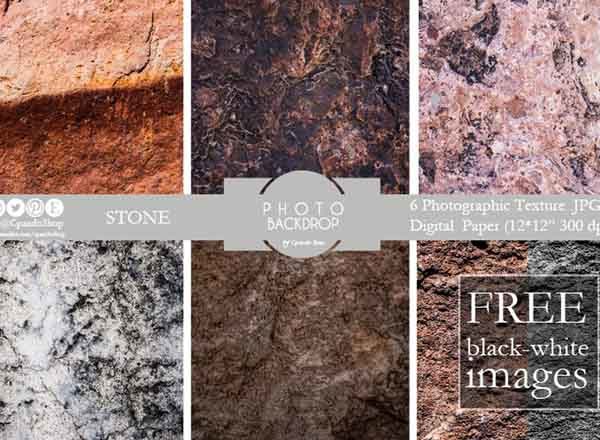 6款高清石头质感纹理打包[jpg]
