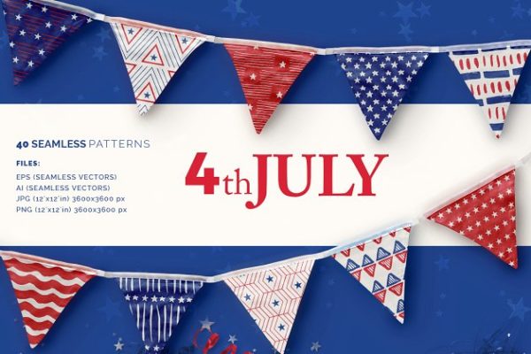 独立日节日主题纹理图案素材 Independence Day Patterns