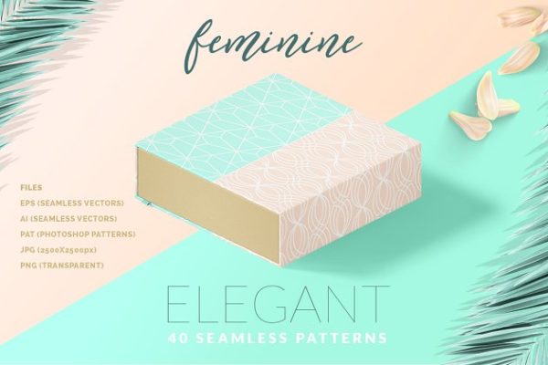 女性优雅线条图案纹理素材精选 Feminine Elegant Line Patterns