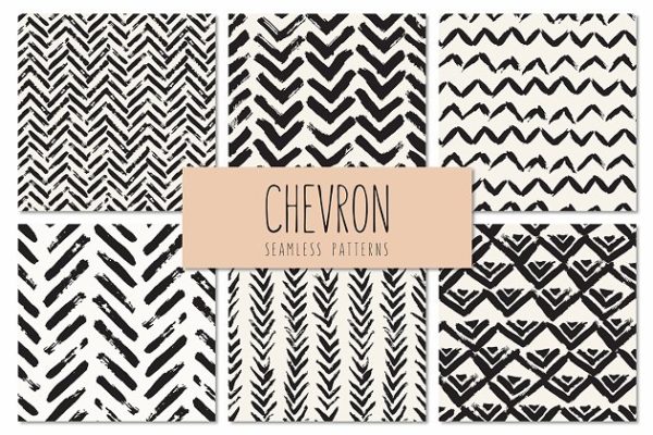 人字图形无缝纹理 Chevron. Seamless Patterns Set v.3