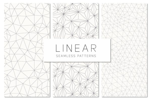 抽象线性无缝图案纹理素材精选 Linear Seamless Patterns Set