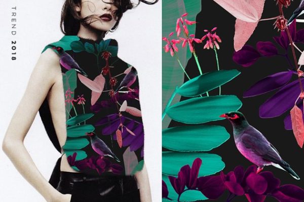 带叶的无缝花卉图案纹理素材精选 Seamless floral patterns with leaves