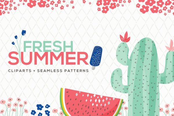 夏日风可爱图案纹理素材精选 Fresh Summer Patterns