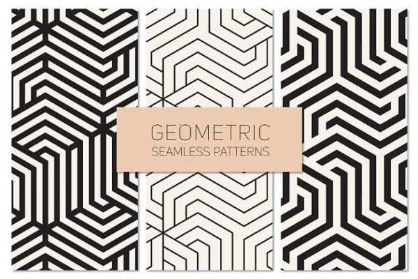 几何图案无缝纹理 Geometric Seamless Patterns Set 15