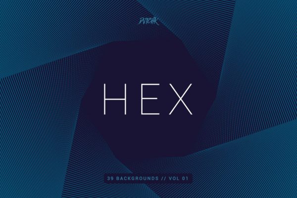 六角几何螺旋图形抽象背景01卷 Hex | Geometric Spiral | Vol. 01