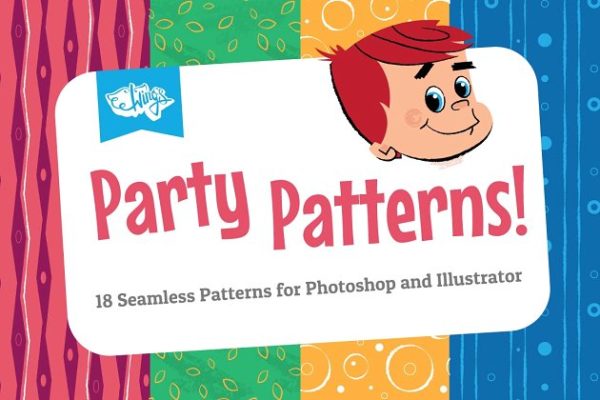 多彩复古派对图案纹理素材精选汇总 Colorful Retro Party Patterns