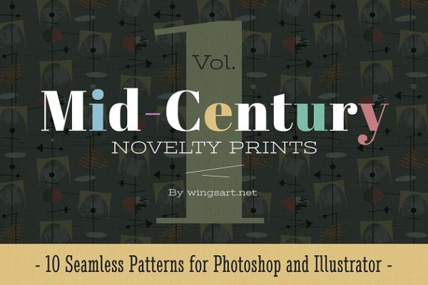 中世纪版画图案纹理素材精选汇总 1950s Novelty Prints and Patterns