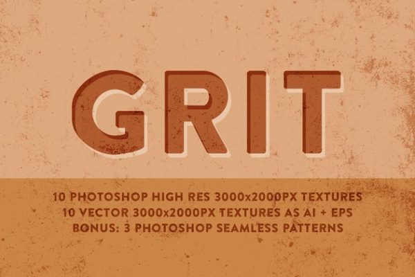 印刷油墨斑迹做旧纹理 Grit Textures + Patterns
