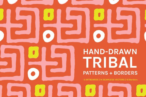 抽象传统部落线条图案纹理素材精选 Abstract Tribal | Boards + Patterns