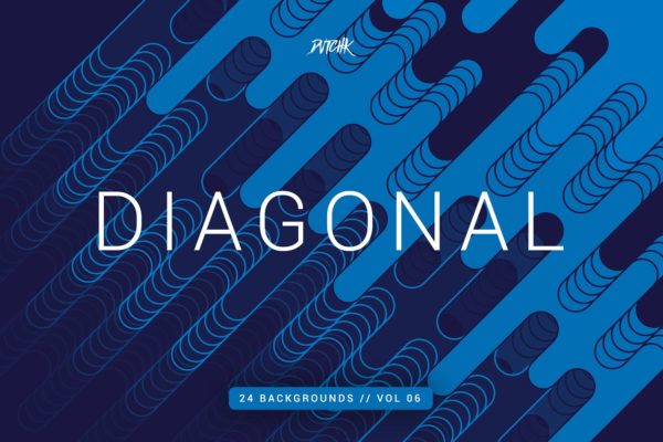 圆角线条背景纹理v6 Diagonal | Rounded Lines Bgs | V06