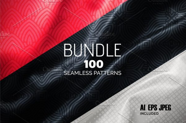 100个完美好用的几何背景纹理图案素材打包[Ai,EPS,JPG]