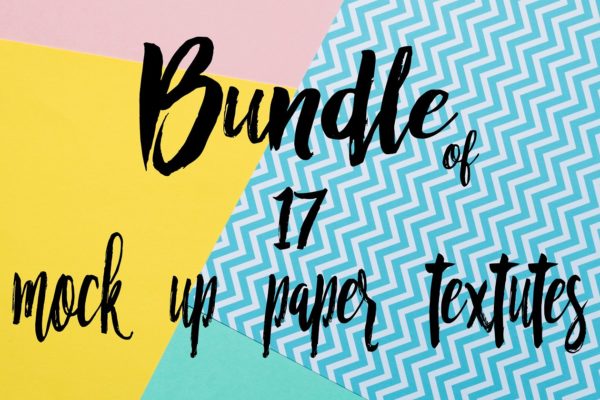 正方形几何图案背景纹理 Paper Textures – Mock up Bundle