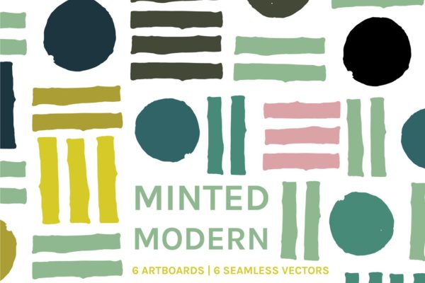 有趣的部落艺术无缝图案 Minted Modern | Designs + Patterns