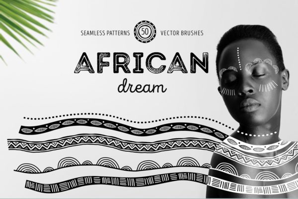 非洲梦系列工艺品设计素材包 African dream – patterns and brushes