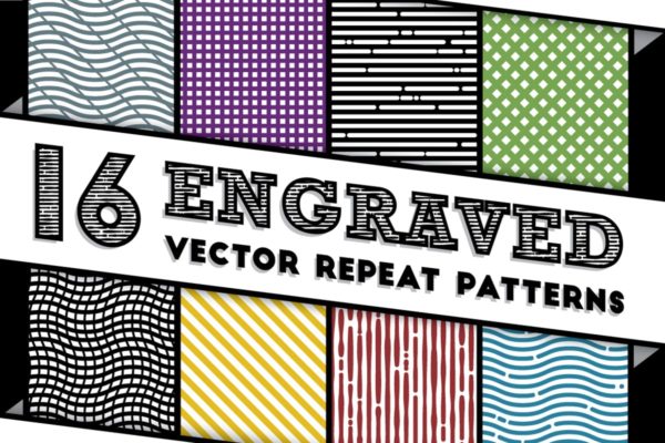 雕刻矢量图案纹理素材精选素材 Engraved Vector Patterns