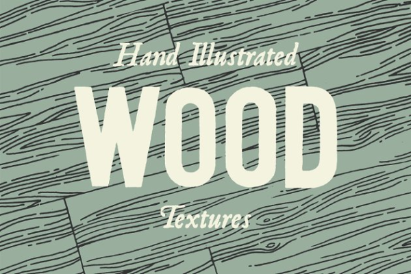 3款老式风格的全页面木纹纹理 3 Wood Line Patterns – By hand