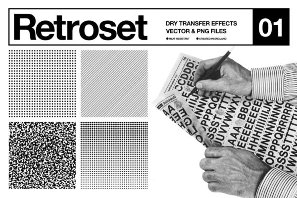 抽象复古线条/网格纹理图案素材 Retroset