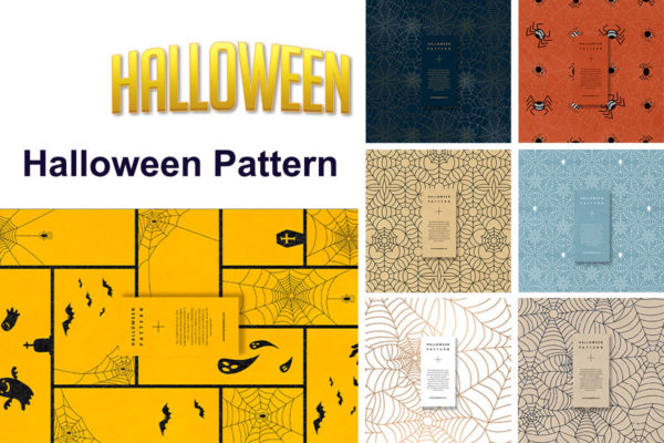 万圣节蜘蛛网背景图案素材汇总[PSD]