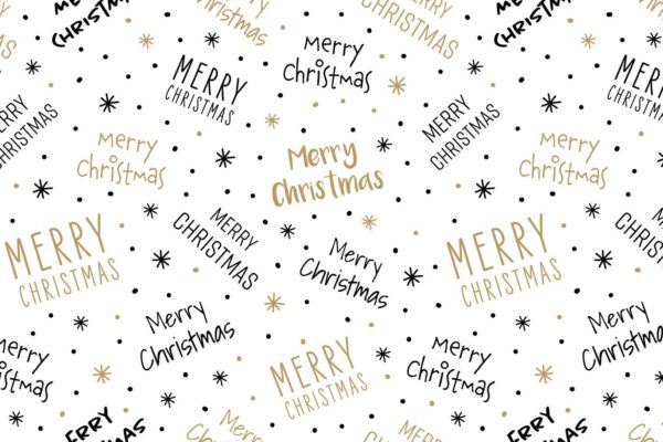圣诞节祝福语无缝贴图设计素材 Merry Christmas greeting seamless pattern vector