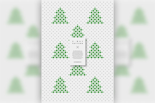 创意圆点圣诞树图案psd素材