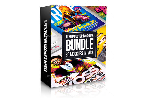 高质量的海报模板合辑 Flyer Poster Mockups Bundle [psd]