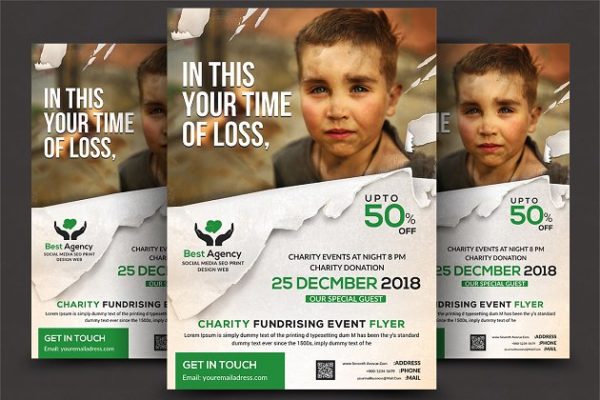 公益慈善活动传单模板 Charity Flyer