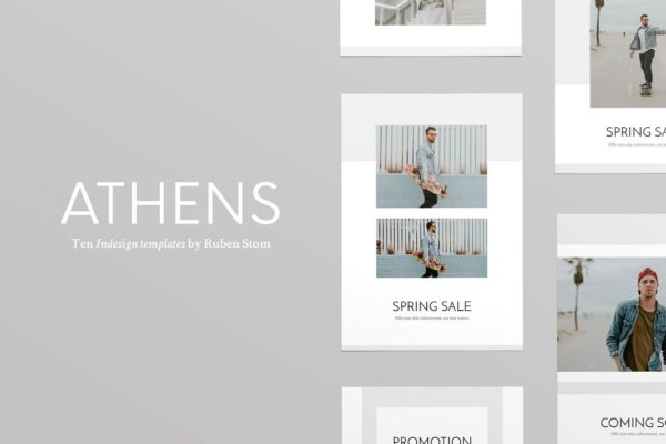 简约风时装促销传单模板 Athens Flyer Templates