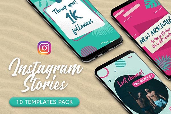 时尚清新简约的Instagram社交媒体banner海报设计模板