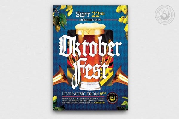 卡拉OK音乐派对传单PSD模板v13 Oktoberfest Flyer PSD V13