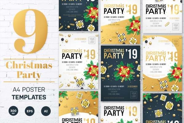 9个好用的圣诞节海报模板下载 [Ai]