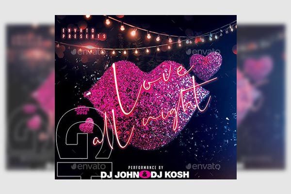 俱乐部活动宣传海报模板 club party flyer [psd]