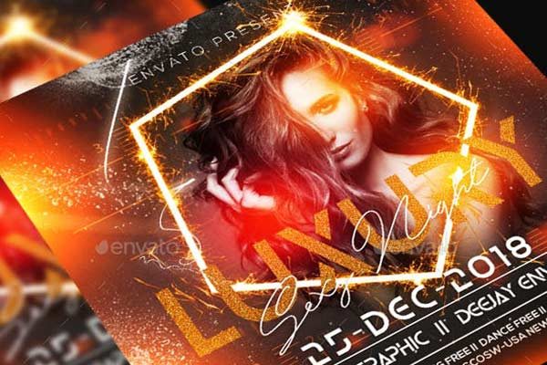 性感女士晚会派对海报模板 Ladies Night Party Flyer [psd]