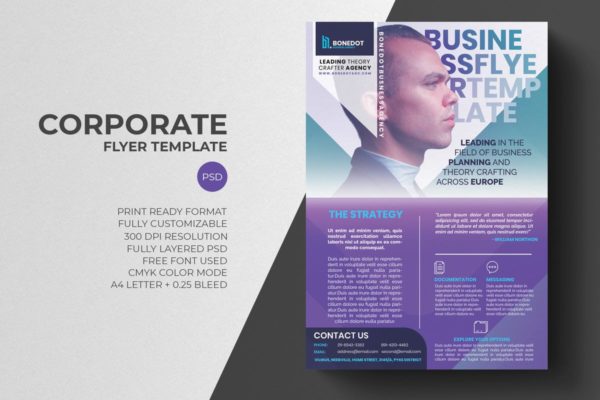 企业宣传海报传单设计模板v5 Corporate Flyer Template
