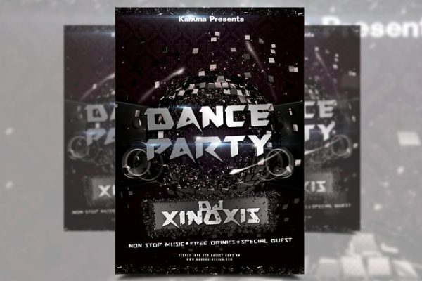 A3舞蹈团俱乐部活动海报传单模板 A3 Dance Club Party Poster