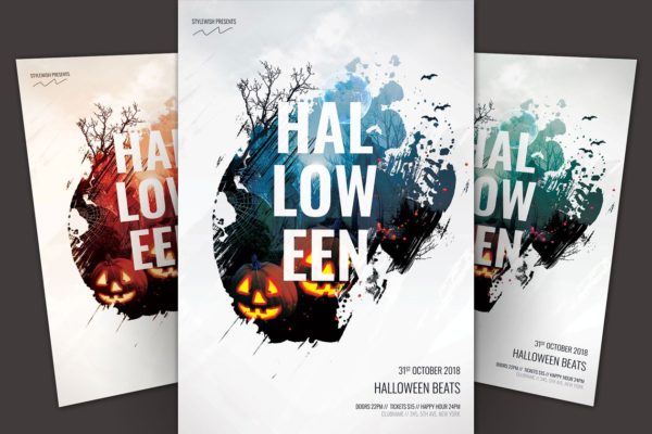 万圣节派对聚会宣传传单模板 Halloween Flyer Template