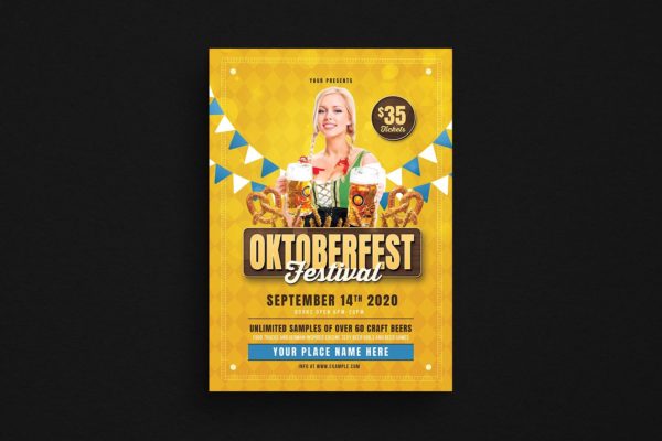 十月节日活动宣传海报设计模板 October Festival Flyer