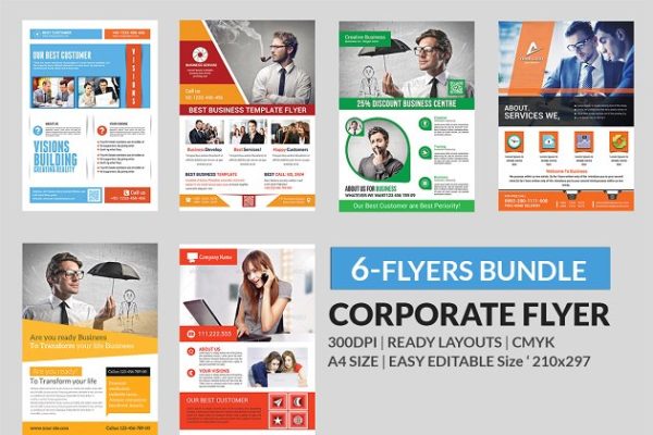 企业商务推广宣传单模板 Corporate Flyer – Big Bundle