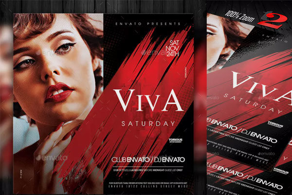 女士聚会庆典夜总会传单海报模板