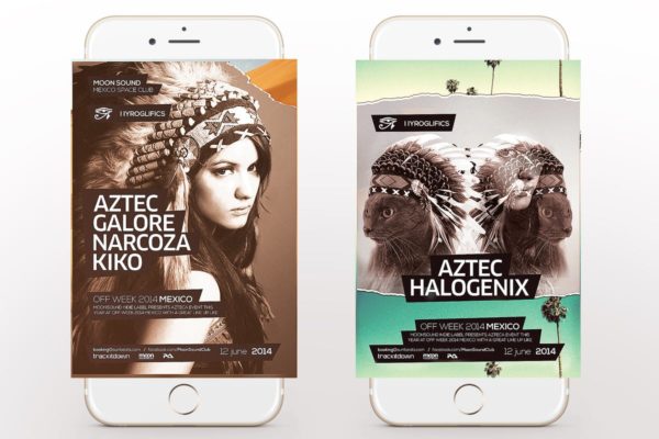 阿兹特克夏日派对海报传单设计模板 Aztec Summer Flyer