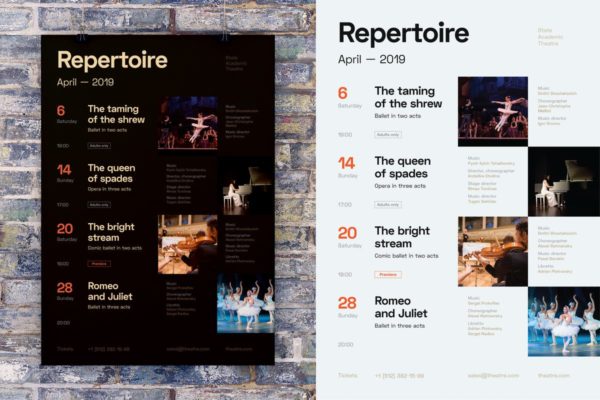 日程表活动海报设计模板 Schedule Poster Template #7