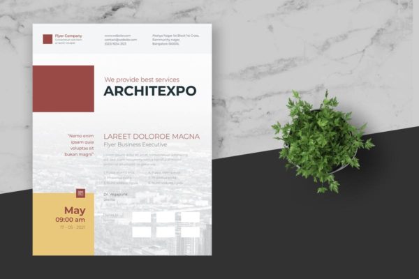 企业路演企业宣传活动海报模板 Clean & Minimal Business Event Flyer