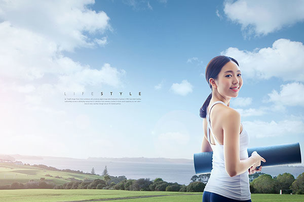 塑身纤体瑜伽运动宣传海报素材