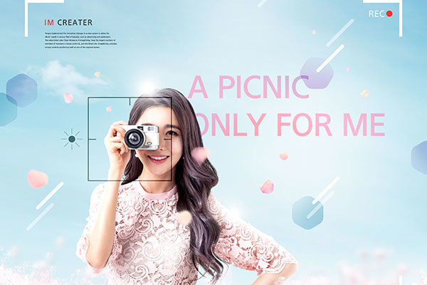 唯美摄影美女海报设计素材