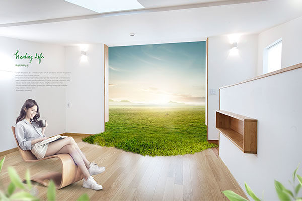 居家生活方式主题创意海报/banner设计