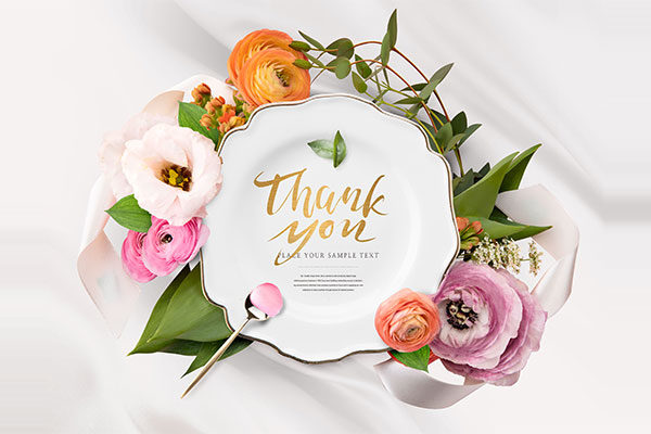 彩色花卉植物元素海报设计素材