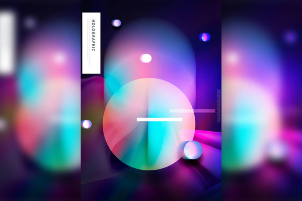 全息炫彩渐变海报设计素材
