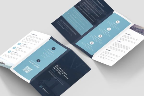 三折页尺寸企业/品牌宣传传单模板 Brochure – Transport Tri-Fold