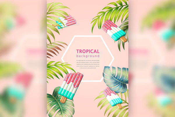 热带叶子装饰背景图片设计素材