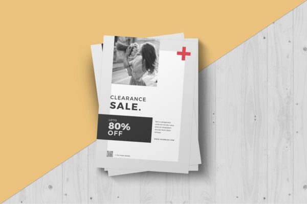 极简主义时尚销售传单设计模板 Sale Flyer Minimal